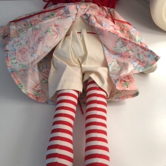 VINTAGE RAGGEDY ANN PLUSH DOLL WITH I LOVE YOU SKIRT - Picture 5 of 5